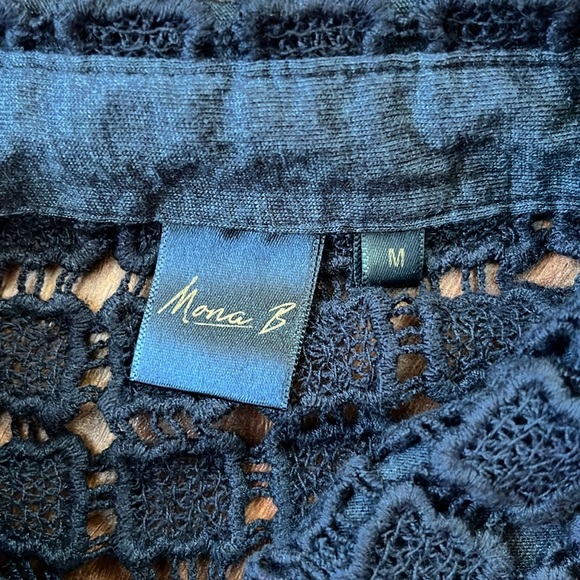 New Mona B dark gray long sleeve blouse - Picture 13 of 16